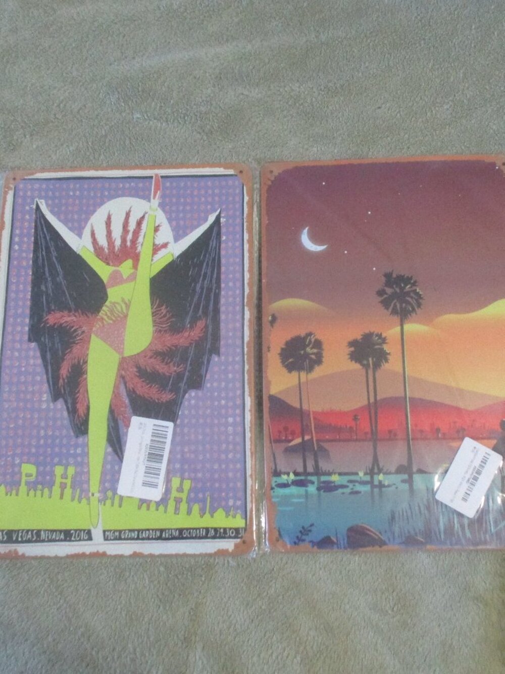 2 Metal Signs PHISH MGM GRAND GARDEN ARENA 2016 Oct 28, 29, 30, 31 / Calif Sign